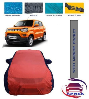 APNEK Car Cover For Maruti Suzuki S-Presso (With Mirror Pockets)(Red, Blue)