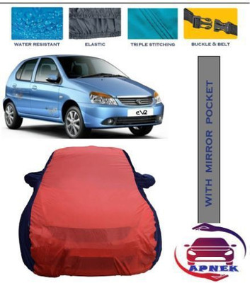 APNEK Car Cover For Tata Indica eV2 (With Mirror Pockets)(Red, Blue)
