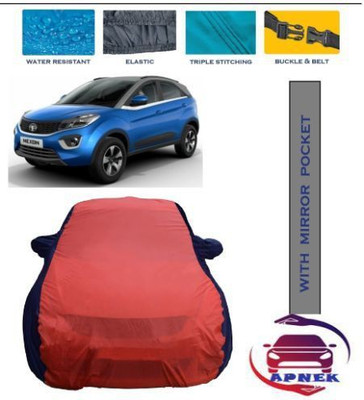 APNEK Car Cover For Tata Nexon (With Mirror Pockets)(Red, Blue)