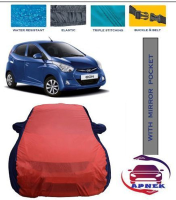 APNEK Car Cover For Hyundai Eon (With Mirror Pockets)(Red, Blue)