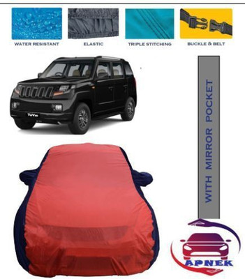 APNEK Car Cover For Mahindra TUV300 (With Mirror Pockets)(Red, Blue)