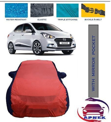 APNEK Car Cover For Hyundai Xcent (With Mirror Pockets)(Red, Blue)
