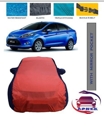 APNEK Car Cover For Ford Fiesta Classic (With Mirror Pockets)(Red, Blue)