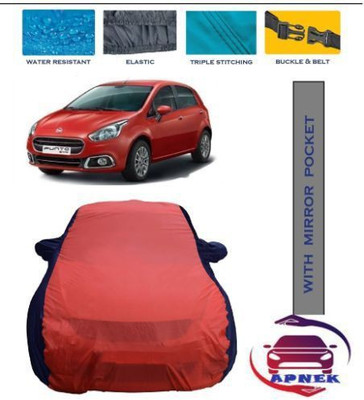 APNEK Car Cover For Fiat Punto Evo (With Mirror Pockets)(Red, Blue)