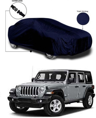 Billseye Car Cover For Jeep Universal For Car (Without Mirror Pockets)(Blue)