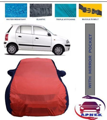 APNEK Car Cover For Hyundai Santro Xing (With Mirror Pockets)(Red, Blue)