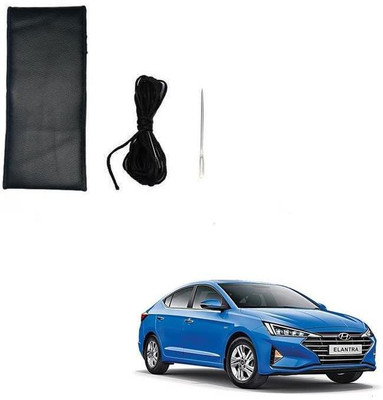 arneja trading company Hand Stiched Steering Cover For Hyundai Elantra(Black, Leatherite)