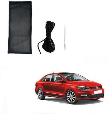 arneja trading company Hand Stiched Steering Cover For Volkswagen Vento(Black, Leatherite)