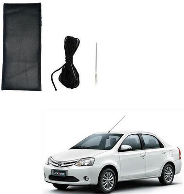 arneja trading company Hand Stiched Steering Cover For Toyota Etios(Black, Leatherite)