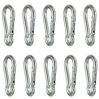 SB Chavan SNAP HOOK 8 MM PACK OF 10 Locking Carabiner(Silver)