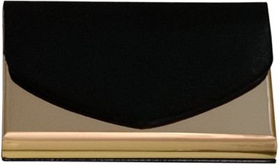 Productmine Leather Pocket Sized Stitched BusinessCredit Card Holder 10 Card Holder(Set of 1, Black)