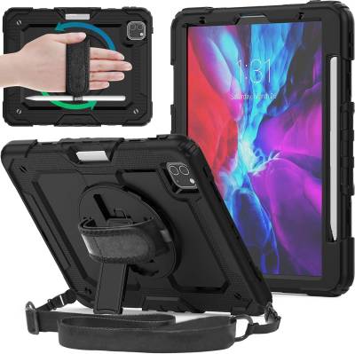 DuraSafe Cases Back Cover for iPad PRO 11 Inch 1st 2nd 3rd 4th Gen A2759 A2435 Shock Proof Cover with Shoulder Strap