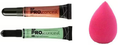 RP Gives You Concealr To Hide The Dark Spot Orange & Green Conceal With Spong(3 Items in the set)