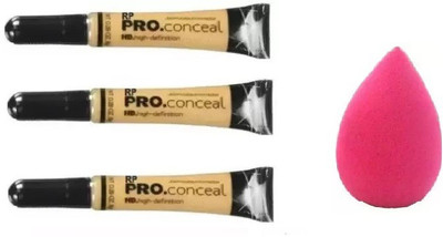 RP Gives You 3 yellow Concealer With 1 Spong(4 Items in the set)