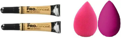 RP Gives You 2 Yellow Concealr With 2 Spong For Girls & Women(4 Items in the set)