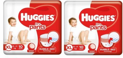 Huggies Dry Pants Extra Large XL 10+10 - XL(2 Pieces)