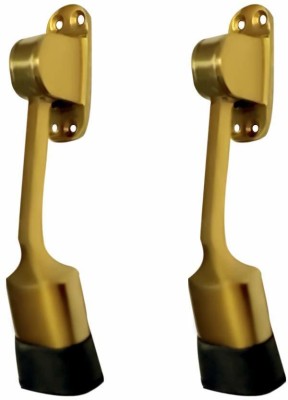 Sun Shield DOOR STOPPER GOLD 5 INCH 2 PC Brass Door Stoppers for Home Bullet 5 Inches, Brass Gold, Set of 2 pcs Door Mounted Door Stopper(Gold)