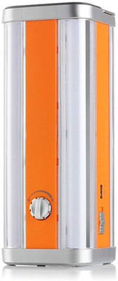 iDOLESHOP High-Bright 4 Side Tube with Extra Bright Light with USB Mobile Charging 6 hrs Flood Lamp Emergency Light(Orange)
