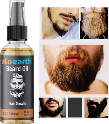 Aloearth Best Beard Growth Oil for strong and healthy beard growth  Hair Oil(50 ml)