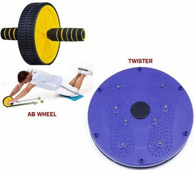 Shopeleven Home Gym General Fitness Workout Exerciser Ab Wheel Twister Portable Stretching Ab Exerciser(Multicolor)