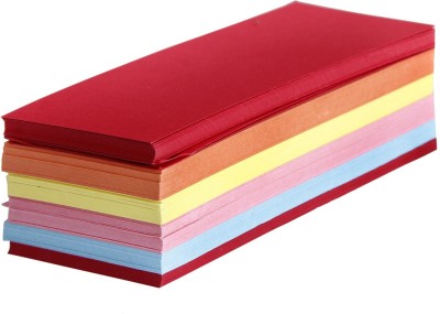 NOZOMI 200 Unruled 2*5 inch 220 gsm Coloured Paper(Set of 1, Multicolor)