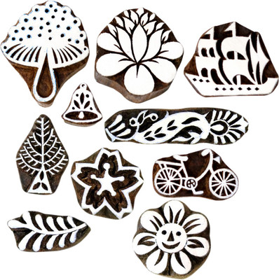 Hashcart HC-BOOTI-SET-1035(10) Printing Blocks(Pack of 10)