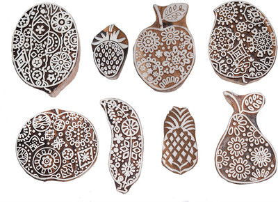 Hashcart IK-BOOTI-SET-1107(8) Printing Blocks(Pack of 8)