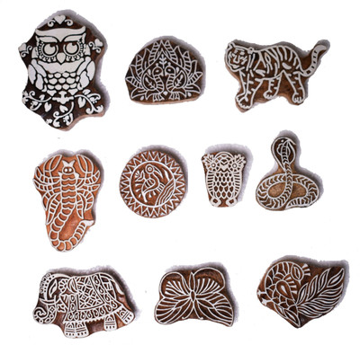Hashcart IK-BOOTI-SET-1108(10) Printing Blocks(Pack of 10)