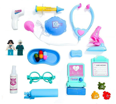 2Fonz Girls and Boys Playing Doctor Set Kit Compact Medical Accessories Pretend Play Toy Carry Along Doctor Play Set for Kids