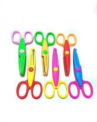 Craftical Zig Zag Fancy Designer Paper Scissors (Set of 6, Multicolor) Scissors(Set of 6, Multicolor)