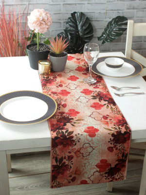 ROMEE Maroon 183 cm Table Runner(Polyester)