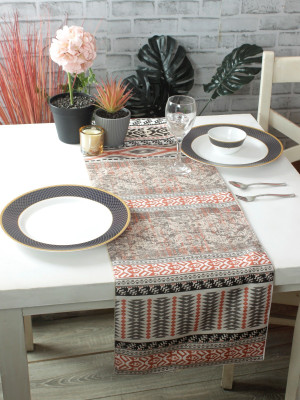 ROMEE Multicolor 183 cm Table Runner(Polyester)