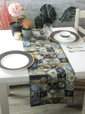 ROMEE Multicolor 183 cm Table Runner(Polyester)