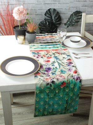 ROMEE Multicolor 183 cm Table Runner(Polyester)
