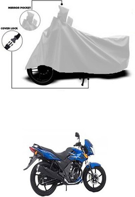 Billseye Two Wheeler Cover for TVS(Flame SR125, Silver)