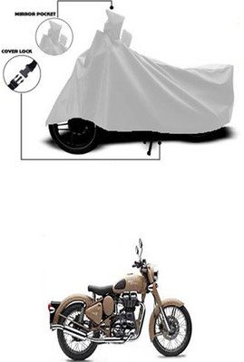 Billseye Two Wheeler Cover for Royal Enfield(Classic 500, Silver)
