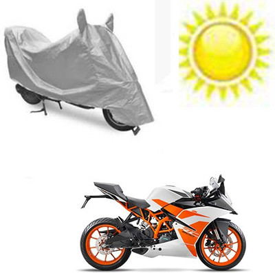 Motoren Waterproof Two Wheeler Cover for KTM(Duke 200, Silver)