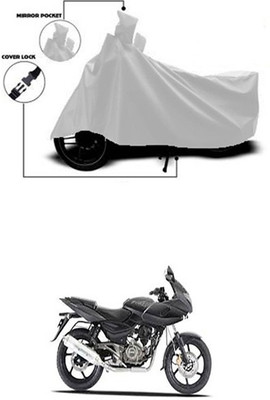 Coverit Two Wheeler Cover for Bajaj(Pulsar 220 DTS-i, Silver)