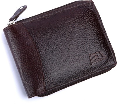 Imex International Men Casual Brown Genuine Leather Wallet(11 Card Slots)