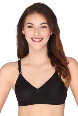 V Star Women Full Coverage Non Padded Bra(Black)