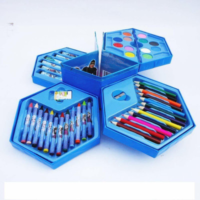 Pulsbery Colour Pencil Set for Kids Colors Box Color Pencil Crayons, Water Color Sketch Pens Set of 46 Pieces