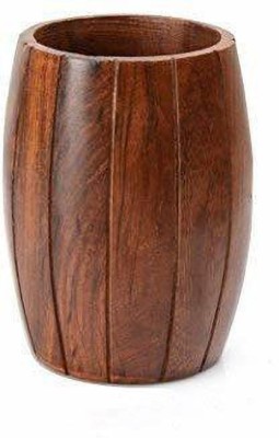 INDIAN WOOD ARTS Wooden Cookie Jar  - 400 ml(Brown)