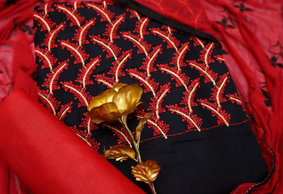 Kimisha Cotton Blend Embroidered Salwar Suit Material
