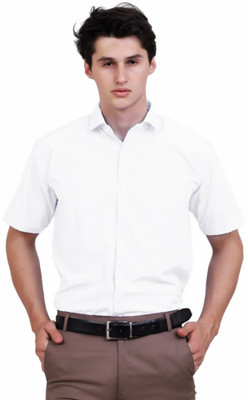 Appel Touch Men Solid Formal White Shirt