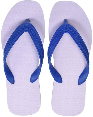 Relaxo Men Slippers(White, Blue 8)