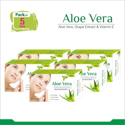 ALOE VERA Soap for Fairness, Ac Vitamin E(5 x 75 g)