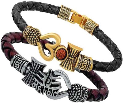 FARID ENTERPRISES Leather Bracelet Set(Pack of 2)