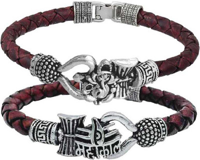FARID ENTERPRISES Leather Bracelet Set(Pack of 2)