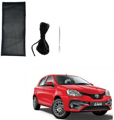 arneja trading company Hand Stiched Steering Cover For Toyota Etios Liva(Black, Leatherite)