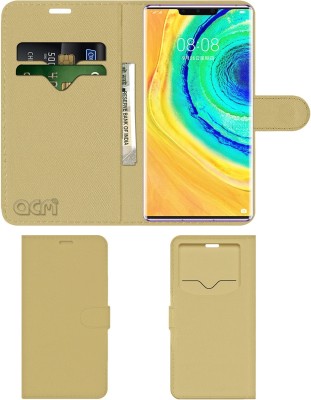 ACM Flip Cover for Huawei Mate 30E Pro 5G(Gold, Cases with Holder, Pack of: 1)